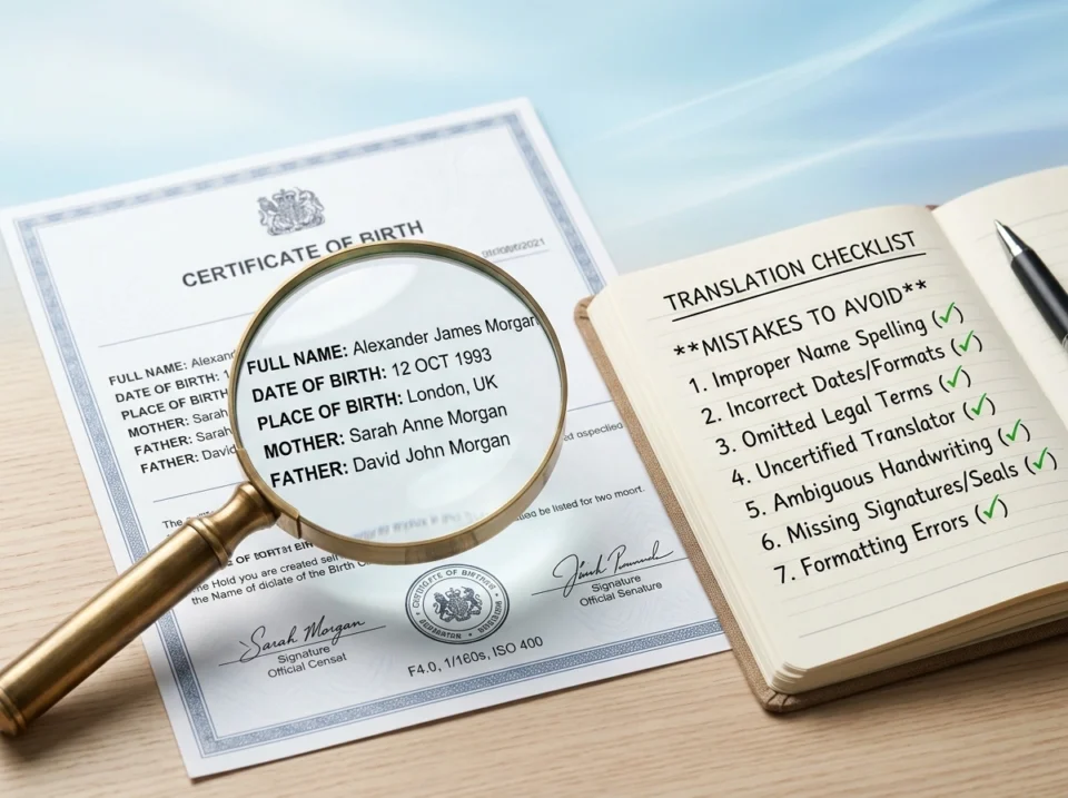 7 Mistakes to Avoid When Translating Your Birth Certificate