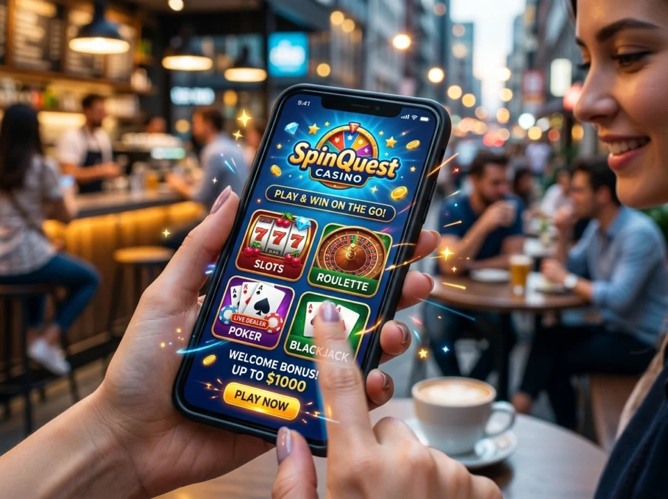 Explore SpinQuest Casino's mobile experience. Compare the app and browser play, plus games, bonuses, speed, and security on the go.